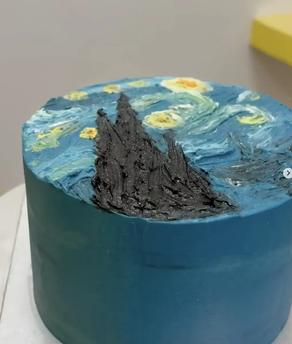 Tarta personalizada Van Gogh Noche Estrellada Pinoso